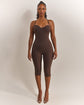 The Sculpt Capri Jumpsuit in Brown