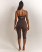 The Sculpt Capri Jumpsuit in Brown