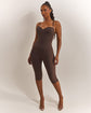 The Sculpt Capri Jumpsuit in Brown