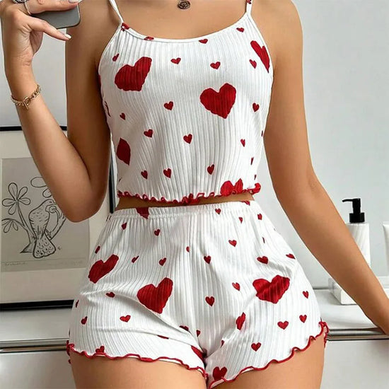 Ensemble Pyjama 2 Pièces Femme – Caraco & Short