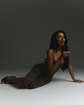 The Sculpt Capri Jumpsuit in Brown